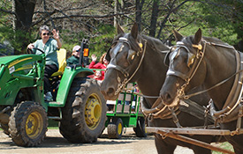 Tractor Train or Horse-Drawn Wagon